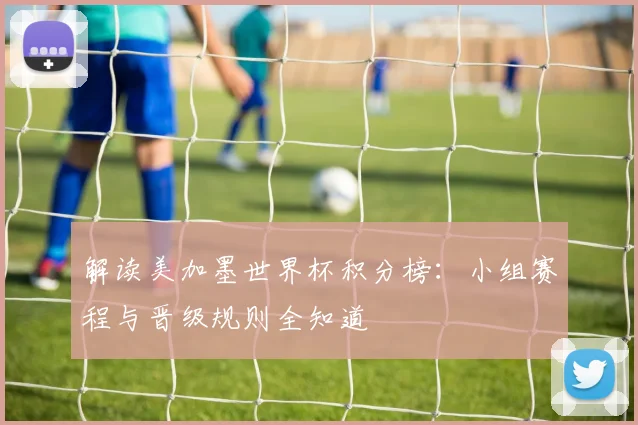 解读美加墨世界杯积分榜:小组赛程与晋级规则全知道